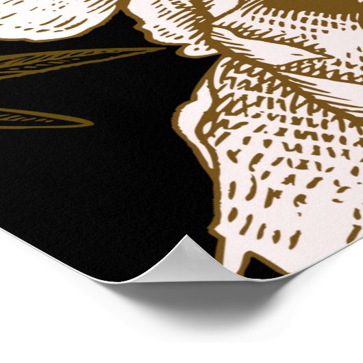 フローラのシームレスなパターン庭花は牡丹 ポスター (角)