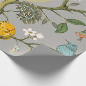 フローラのシームレスなパターン植物性の包装紙。 ラッピングペーパー (角)