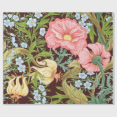 フローラのシームレスなパターン、背景、インアートノー ラッピングペーパー (フラット)