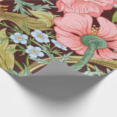 フローラのシームレスなパターン、背景、インアートノー ラッピングペーパー (角)