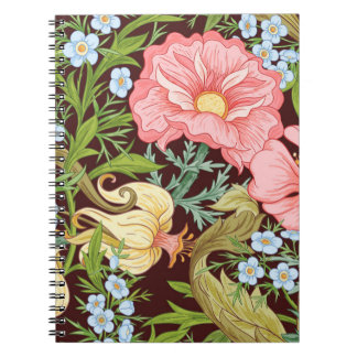 フローラのシームレスなパターン、背景(In art no) ノートブック