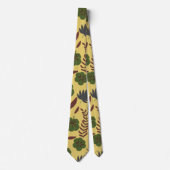 フローラのシームレスな模様の花と蝶 ネクタイ (正面)