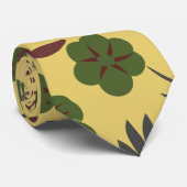 フローラのシームレスな模様の花と蝶 ネクタイ (ロール)