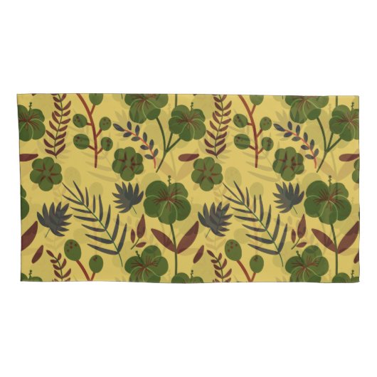 フローラのシームレスな模様の花と蝶 枕カバー (裏面-右)