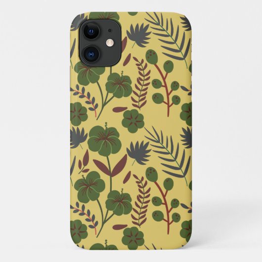 フローラのシームレスな模様の花と蝶 Case-Mate iPhoneケース (裏面)