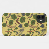 フローラのシームレスな模様の花と蝶 Case-Mate iPhoneケース (裏面(横))