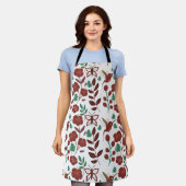 フローラのシームレスな模様 エプロン (着用した状態)