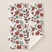 フローラのシームレスな模様 シェルパブランケット (正面)