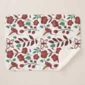 フローラのシームレスな模様 シェルパブランケット (正面(横))