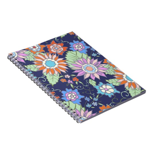 フローラのシームレスな背景パターン春 – 夏 ノートブック (右側)