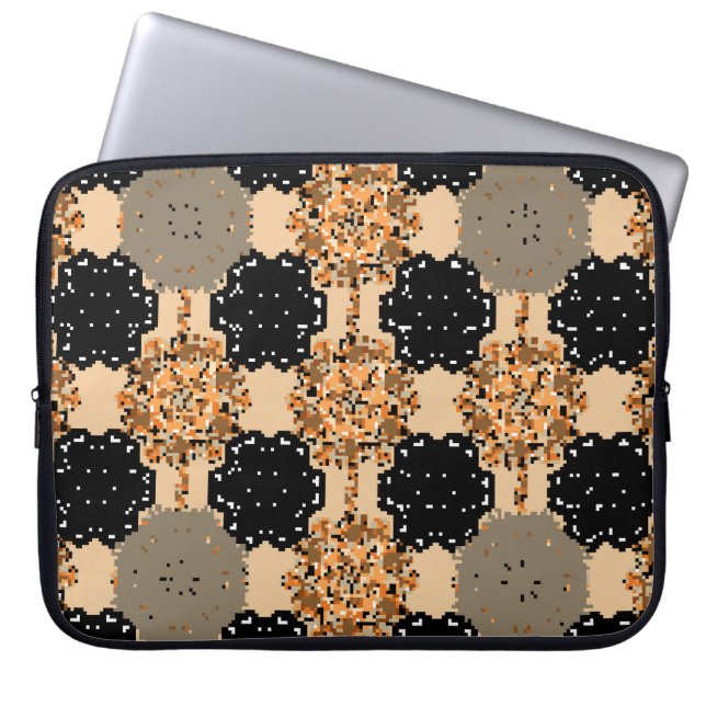 フローラのシームレスな背景。かわいらしヴィンテージ ラップトップスリーブ (正面)