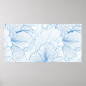 フローラのシームレスな背景、美しいパターン ポスター (正面)