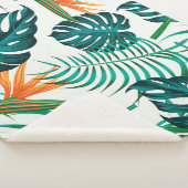 フローラのシームレス葉なパターン熱帯の背 シェルパブランケット (3/4)