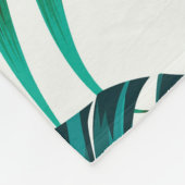 フローラのシームレス葉なパターン熱帯の背 フリースブランケット (角)