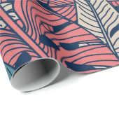 フローラのシームレス葉なパターン熱帯の背 ラッピングペーパー (ロールコーナー)