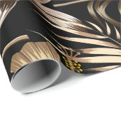 フローラのシームレス葉なパターン熱帯の背 ラッピングペーパー (ロールコーナー)