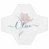 フローラのスケッチ水の色パーソナライズされた サッカーボール (フラット)