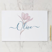 フローラのスケッチ水の色パーソナライズされた ペーパーパッド (インサイチュ)