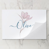 フローラのスケッチ水の色パーソナライズされた ペーパーパッド (折り畳み)