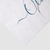 フローラのスケッチ水の色パーソナライズされた 薄葉紙 (詳細)