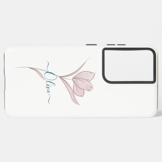 フローラのスケッチ水の色パーソナライズされた SAMSUNG GALAXYケース (左側面)