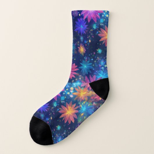 フローラのソックス：すべてのステップのためのスタイリングされた花びら ソックス (左外側)