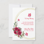 フローラのチョウ親愛の葬儀 招待状 (正面)