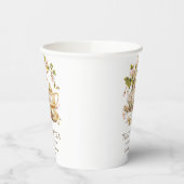 フローラのティーポット時間のお茶の赤ちゃんシャワー 紙コップ (左)