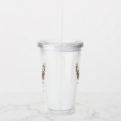 フローラのトナカイパーソナライズされたア名 アクリルタンブラー (右)