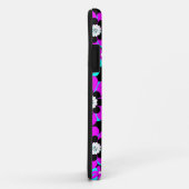 フローラのネオン模様の紫とターコイズの花 Case-Mate iPhoneケース (裏面/右)