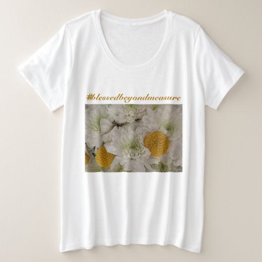 フローラのハッシュタグ女性のtシャツ プラスサイズTシャツ (デザイン正面)