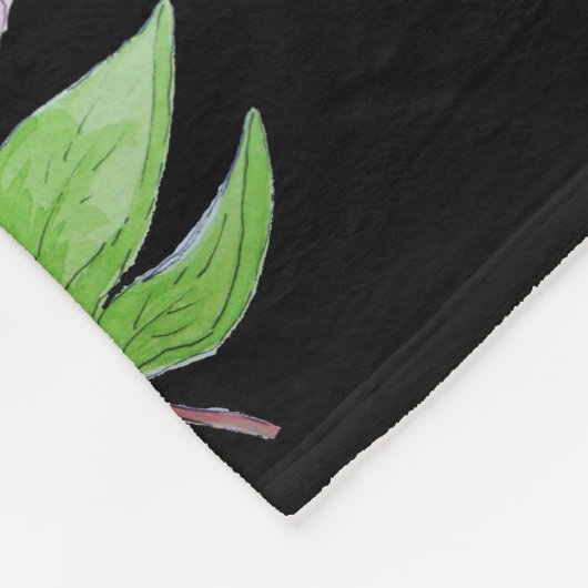 フローラのピンクの花のかわいらし束の写真 フリースブランケット (角)