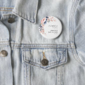 フローラのピンクの葉の赤ちゃんシャワー 缶バッジ (インサイチュ)