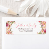 フローラのピンク結婚牡丹の戻りラベル ラベル (インサイチュ)