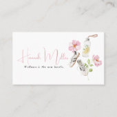 フローラのフェミニン健康とフィットネスのQRコード 名刺 (正面)