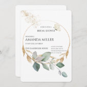フローラのブライダルシャワー招待 招待状 (正面/裏面)