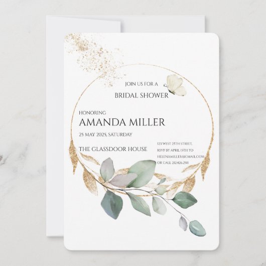 フローラのブライダルシャワー招待 招待状 (正面)