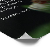 フローラのポスターと希望と信仰についての聖書の詩 ポスター (角)