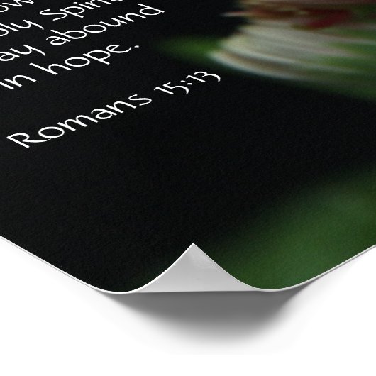 フローラのポスターと希望と信仰についての聖書の詩 ポスター (角)