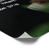 フローラのポスターと詩篇37:4からの聖書の詩 ポスター (角)