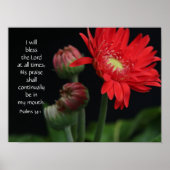 フローラのポスターと賛美信仰についての聖書の節 ポスター (正面)