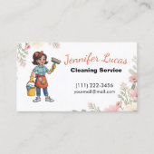 フローラのメイドハウス清掃サービス 名刺 (正面)