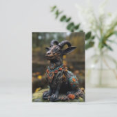 フローラのヤギ像 ポストカード (スタンド正面)