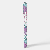 フローラのリミックス – レトロの花(アウトライン付きよくはしゃぐ) Case-Mate iPhoneケース (裏面 / 左)