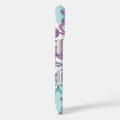 フローラのリミックス – レトロの花(アウトライン付きよくはしゃぐ) Case-Mate iPhoneケース (裏面 / 右)