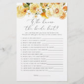 フローラのレモン誰が花嫁のゲームを知っ最高のている (正面)