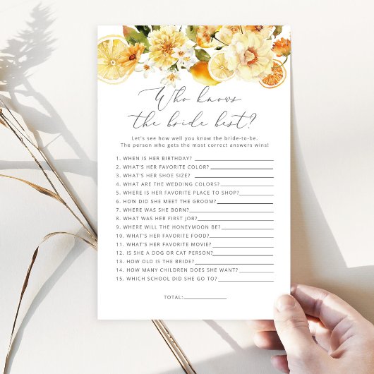 フローラのレモン誰が花嫁のゲームを知っ最高のている