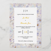 フローラのロマンチックな庭園 箔招待状 (正面)