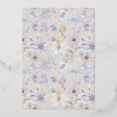 フローラのロマンチックな庭園 箔招待状 (裏面)