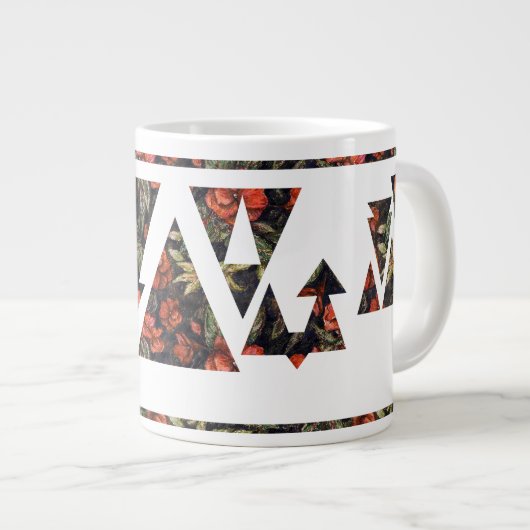 フローラの三角形と矢印 ジャンボコーヒーマグカップ (正面右)